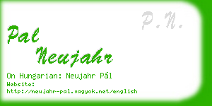 pal neujahr business card